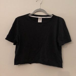 PINK All Black Crop Top